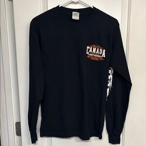 Canada Northwoods “In The Bush” Black Long Sleeve Shirt Size Small